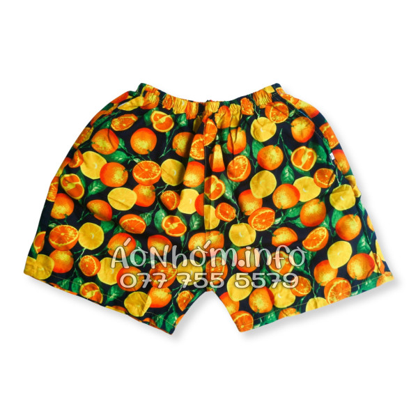 Bộ Áo Quần Nhóm Đi Biển Họa Tiết Cam Vàng Nền Đen Tropical