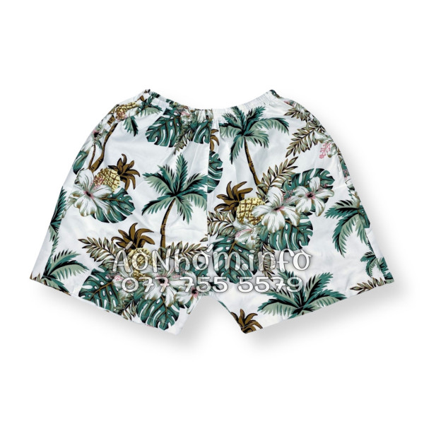 Bộ Áo Quần Nhóm Đi Biển Thơm Dứa Cây Dừa Hoa Sứ Trắng Tropical