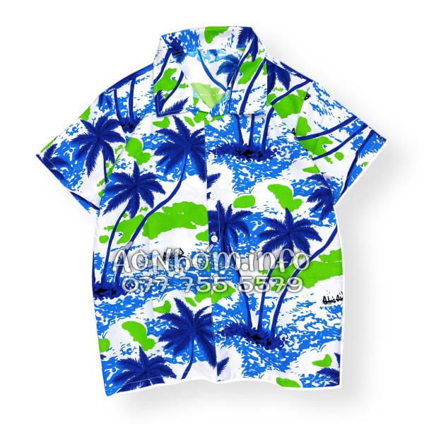 Bộ Áo Quần Nhóm Đi Biển Họa Tiết Cây Dừa Trắng Tropical