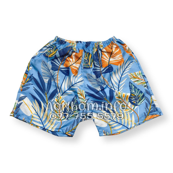 Bộ Áo Quần Nhóm Đi Biển Họa Tiết Lá Môn Xanh Tropical