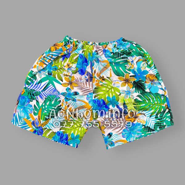 Bộ Áo Quần Nhóm Đi Biển Họa Tiết Lá Rùa Tropical