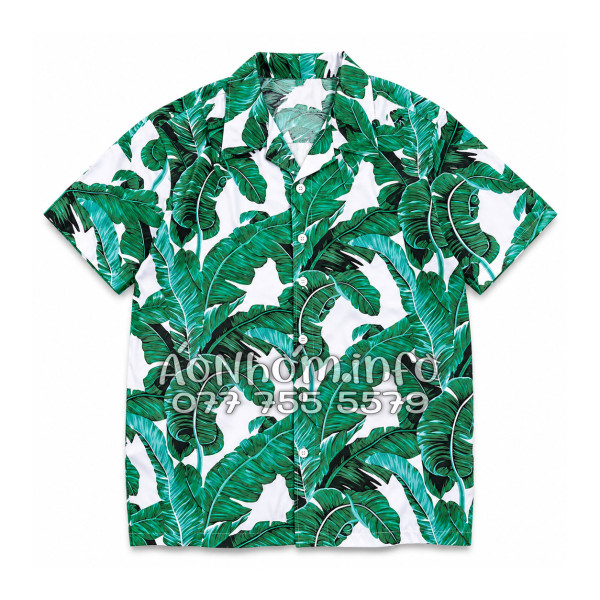 Bộ Áo Quần Nhóm Đi Biển Họa Tiết Lá Chuối Tropical
