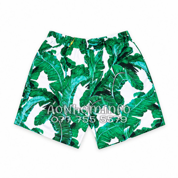 Bộ Áo Quần Nhóm Đi Biển Họa Tiết Lá Chuối Tropical