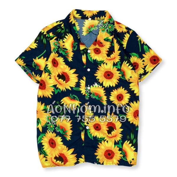 Bộ Áo Quần Nhóm Đi Biển Họa Tiết Hoa Cúc Tropical