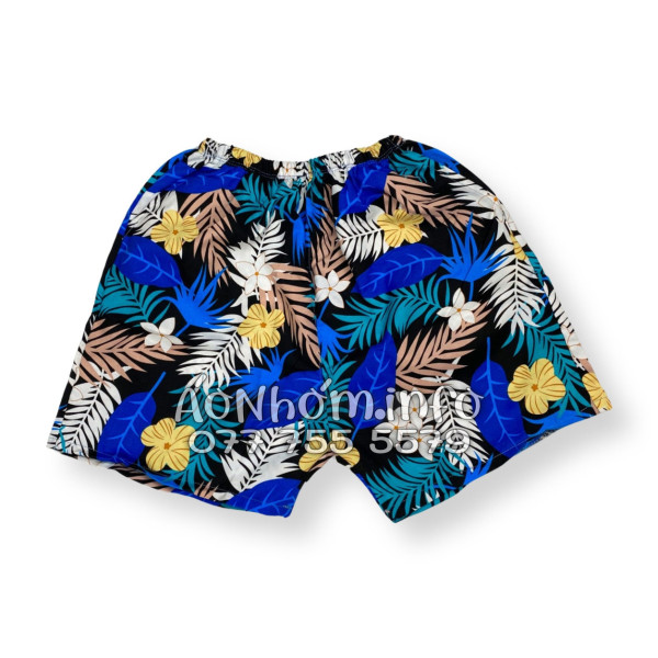 Bộ Áo Quần Nhóm Đi Biển Họa Tiết Hoa Vàng Lá Xanh Tropical