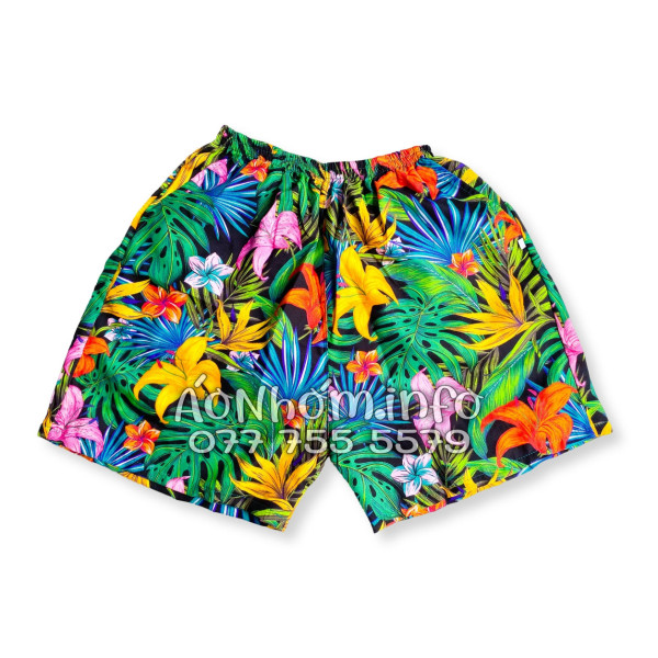 Bộ Áo Quần Nhóm Đi Biển Họa Tiết Hoa Loa Kèn Tropical