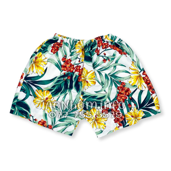 Bộ Áo Quần Nhóm Đi Biển Họa Tiết Bông Hoa Dăm Bụt Tropical