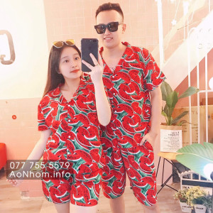 Bộ Đi Biển Kate Thái - Trái Dưa Hấu Đ�...