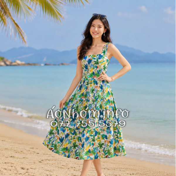 Đầm Nhóm Nữ Đi Biển Kate Thái Họa Tiết Rừng Nhiệt Đới - DAM004