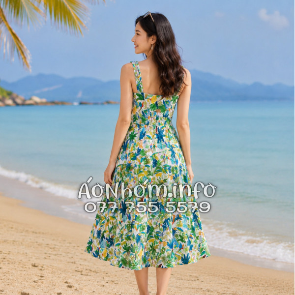 Đầm Nhóm Nữ Đi Biển Kate Thái Họa Tiết Rừng Nhiệt Đới - DAM004